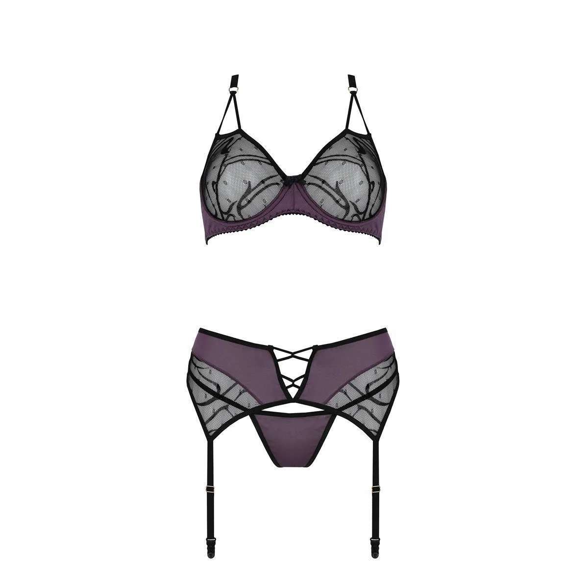 Marietta 3er Set schwarz-lila von Casmir kaufen | Fesselliebe