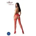 Strumpfhose offen (OUVERT Strumpfhose) Rot S027 von Passion-Exklusiv