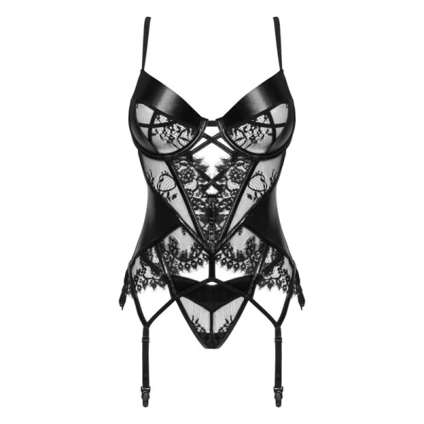 Leonela Korsett & Tanga schwarz von Beauty Night Fashion kaufen | Fesselliebe