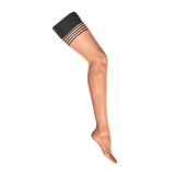 Halterlose Nocciola-Schwarz 20den H032 von Kotek | Fesselliebe.de