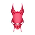 Lacelove Korsett & Tanga Rot von Obsessive