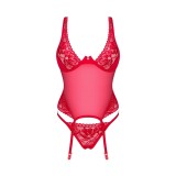 Lacelove Korsett & Tanga Rot von Obsessive | Fesselliebe.de
