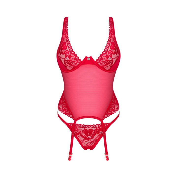 Lacelove Korsett & Tanga Rot von Obsessive | Fesselliebe.de