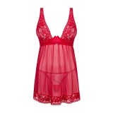 Lacelove Babydoll & Tanga Rot von Obsessive | Fesselliebe.de
