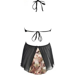 Babydoll & String Schwarz V-10409 von Axami