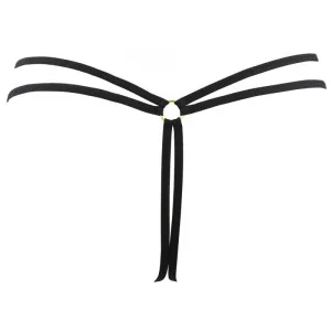 String Ouvert Schwarz V-10698 von Axami