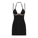 Selinne Chemise & Tanga Schwarz von Obsessive | Fesselliebe.de