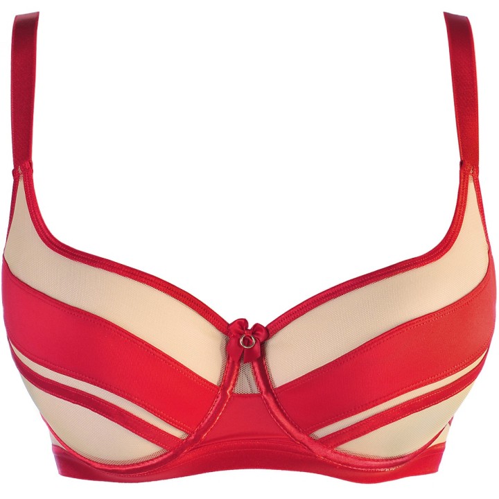 BH Rot-Beige V-10501 von Axami | Fesselliebe.de