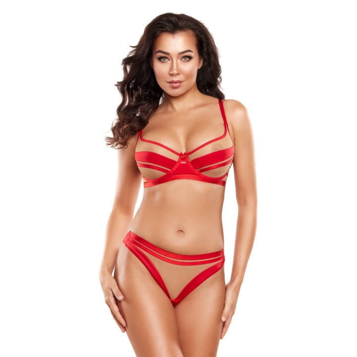 BH Rot-Beige V-10501 von Axami | Fesselliebe.de