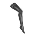 Halterlose Wetlook Schwarz H027 von Kotek