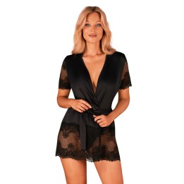 Maderris Peignoir Schwarz von Obsessive | Fesselliebe.de