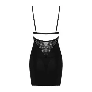 Maderris Chemise & Tanga Schwarz von Obsessive