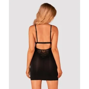 Maderris Chemise & Tanga Schwarz von Obsessive