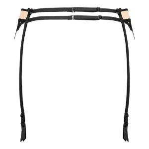 Strumpfgürtel Schwarz-Beige G001 von Kotek