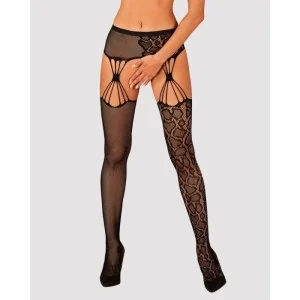 Garter Strümpfen S821 Schwarz von Obsessive