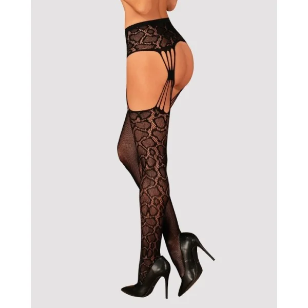 Garter Strümpfen S821 Schwarz von Obsessive | Fesselliebe.de
