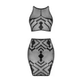 Top & Skirt Schwarz K101 von Obsessive