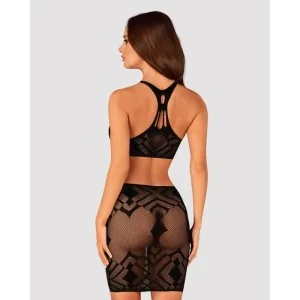 Top & Skirt Schwarz K101 von Obsessive