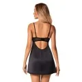 Serena Love Chemise & Tanga Schwarz von Obsessive