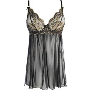 Babydoll & String Schwarz V-10399 von Axami