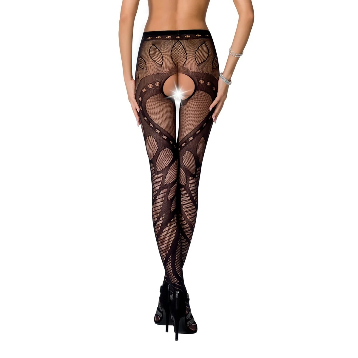 Strumpfhose offen (ouvert Strumpfhose) schwarz S007 von Passion-Exklusiv kaufen | Fesselliebe