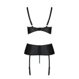 Jannies Korsett & Tanga mit offenem Schritt Schwarz von Passion-Exklusiv | Fesselliebe.de
