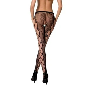 Strumpfhose offen (OUVERT Strumpfhose) Schwarz S008 von Passion-Exklusiv