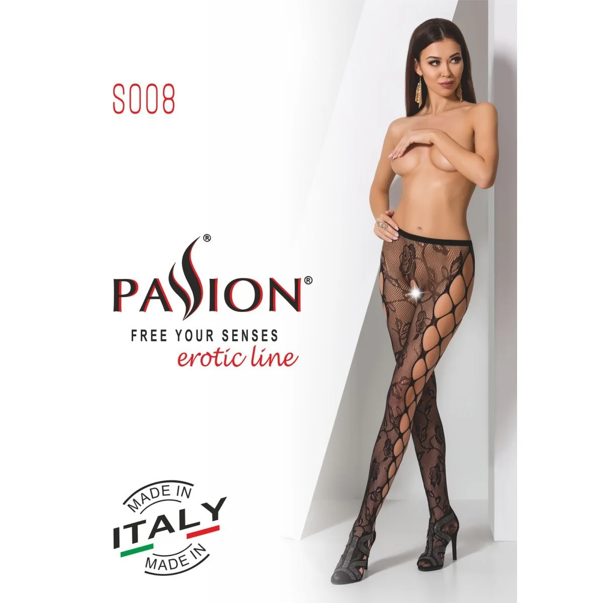 Strumpfhose offen (ouvert Strumpfhose) schwarz S008 von Passion-Exklusiv kaufen | Fesselliebe