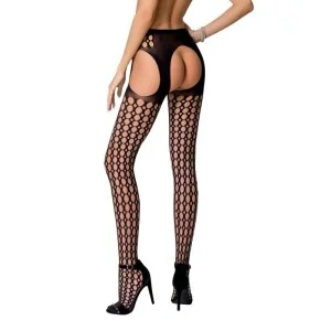 Strumpfhose offen (OUVERT Strumpfhose) Schwarz S006 von Passion-Exklusiv