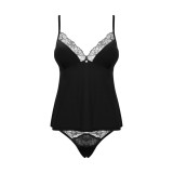 Bella Rou Top & Höschen Schwarz von Obsessive | Fesselliebe.de