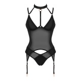Brasica Korsett & Höschen Schwarz von Obsessive | Fesselliebe.de