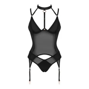 Brasica Korsett & Höschen Schwarz von Obsessive