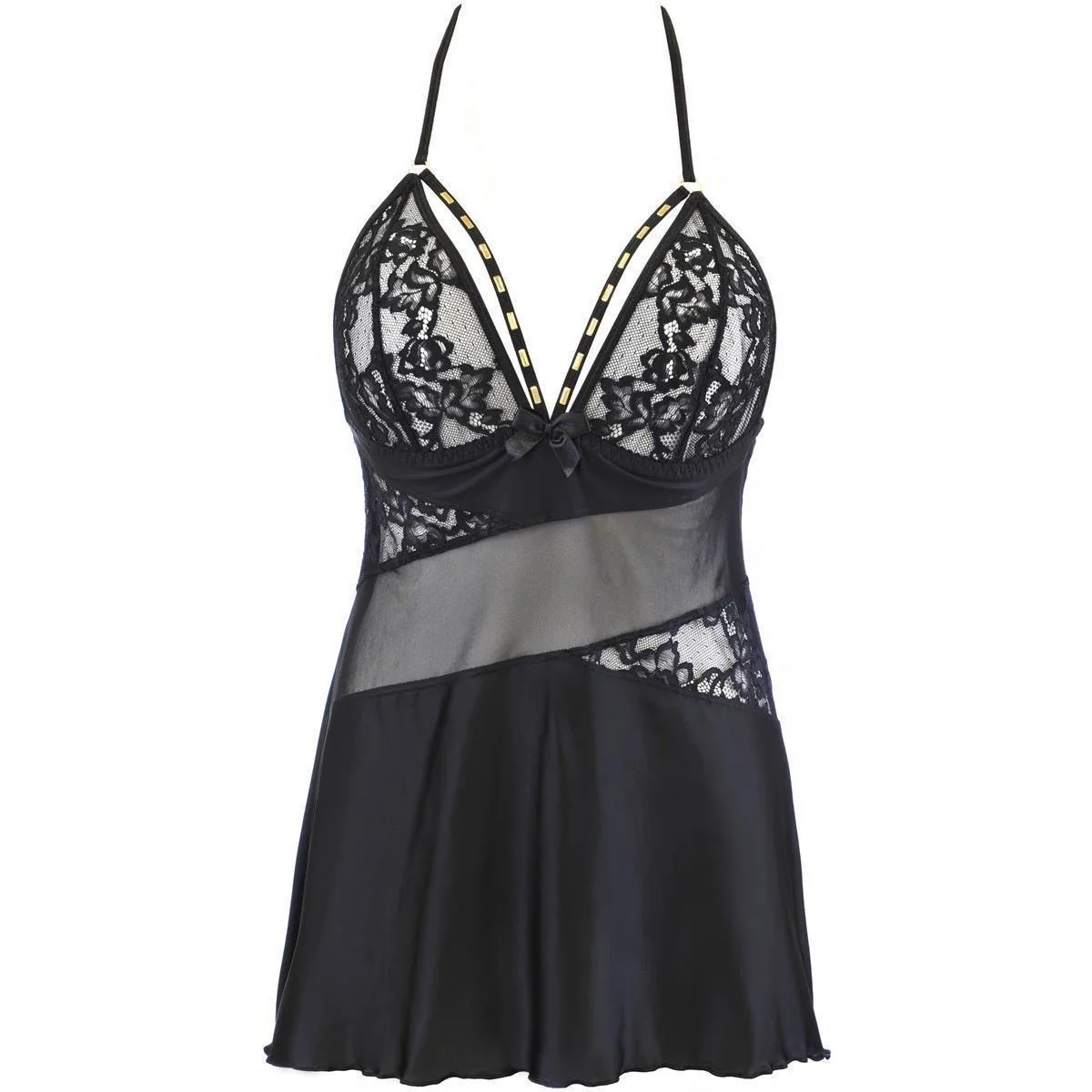 Babydoll & String schwarz V-10479 von Axami kaufen | Fesselliebe