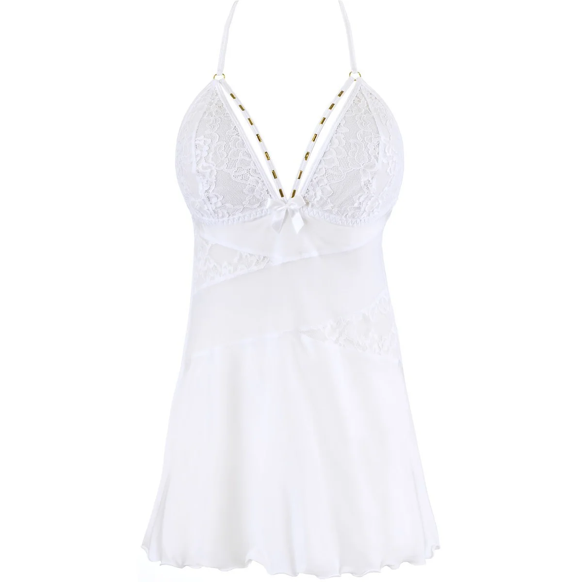 Babydoll & String weiß V-10459 von Axami kaufen | Fesselliebe
