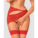 Atenica Strumpfgürtel Rot von Obsessive | Fesselliebe.de