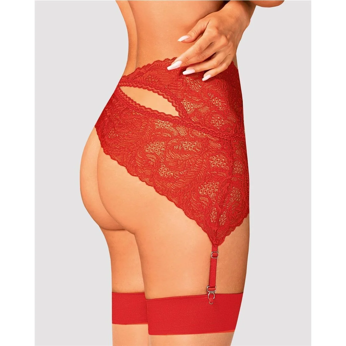 Atenica Strumpfgürtel Rot von Obsessive | Fesselliebe.de