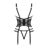 Lanelia Korsett & Tanga mit offenem Cuschwarz von Obsessive | Fesselliebe.de