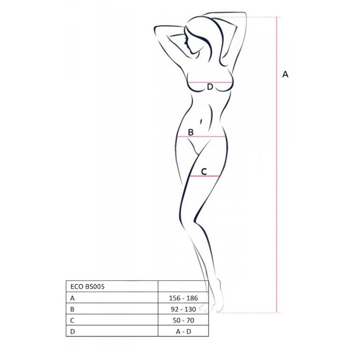 Eco Bodystocking Bs005 Schwarz von Passion Eco Collection | Fesselliebe.de