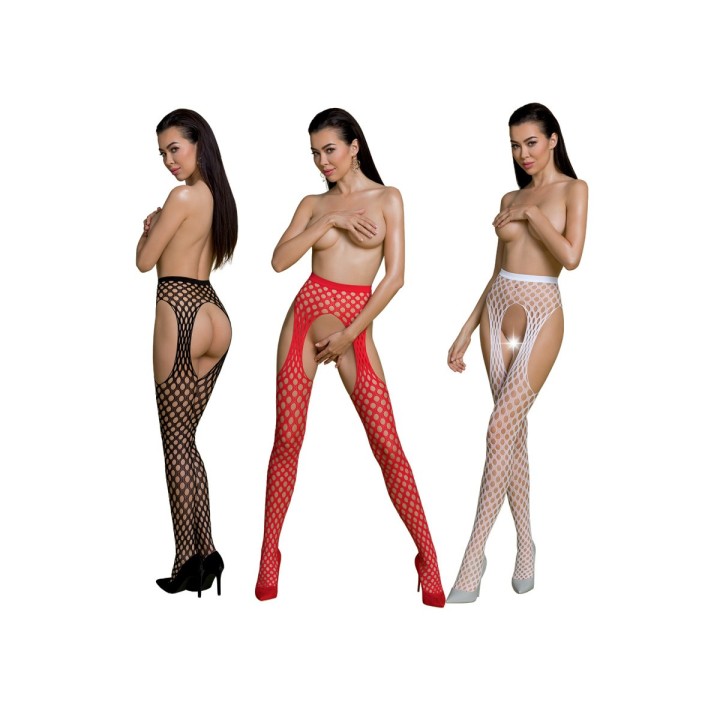 Eco Strumpfhose Ouvert S003 Rot von Passion Eco Collection | Fesselliebe.de