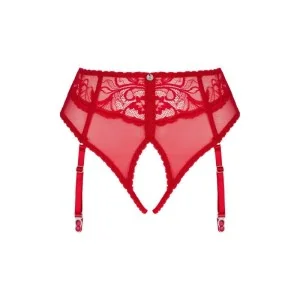 Dagmarie Garter Höschen Rot von Obsessive