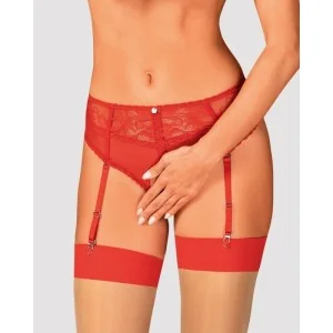 Dagmarie Garter Höschen Rot von Obsessive