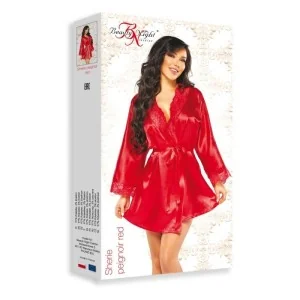 Sherie Peignoir & Tanga Rot von Beauty Night Fashion