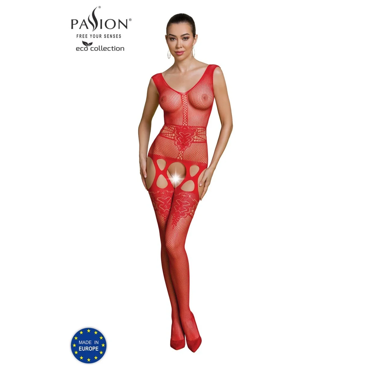 Eco Bodystocking Bs014 rot von Passion Eco Collection kaufen | Fesselliebe