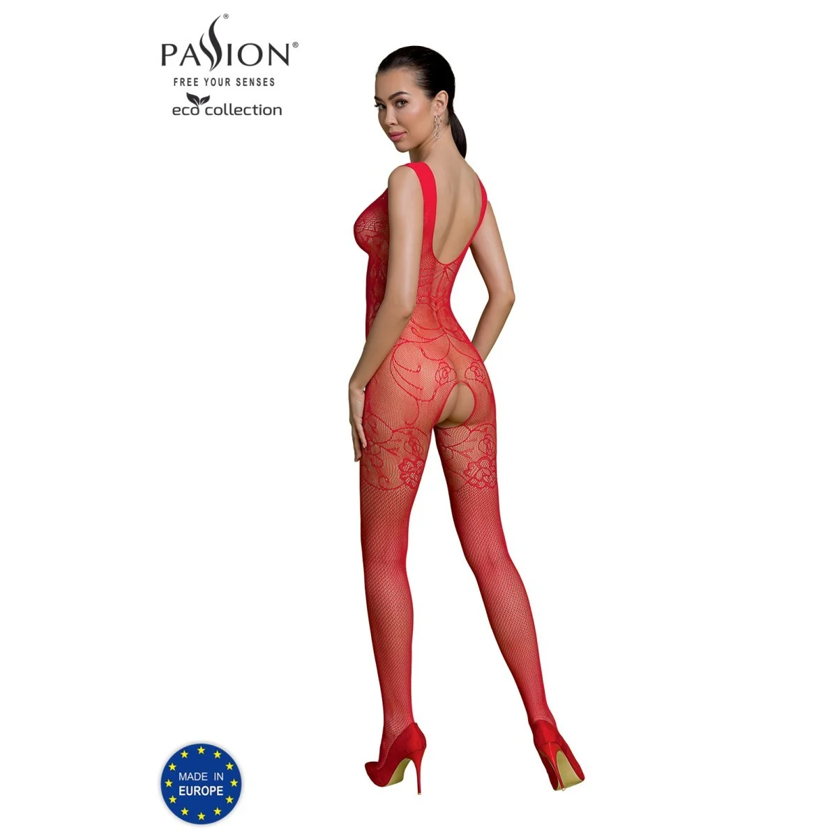 Eco Bodystocking Bs012 rot von Passion Eco Collection kaufen | Fesselliebe