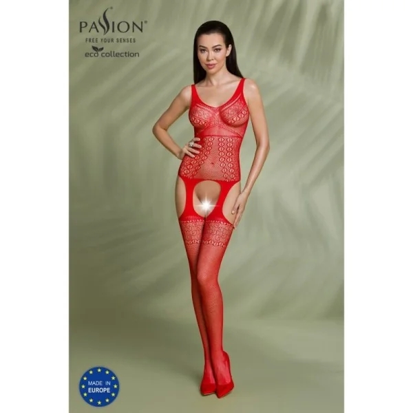 Eco Bodystocking Bs010 rot von Passion Eco Collection kaufen | Fesselliebe