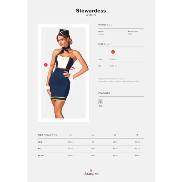 Stewardess Uniform von Obsessive kaufen | Fesselliebe