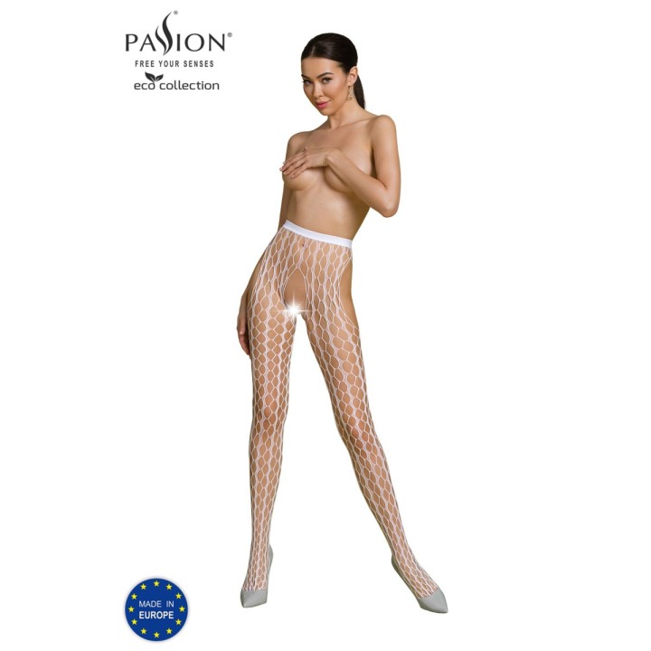 Eco Strumpfhose Ouvert S007 Weiss von Passion Eco Collection | Fesselliebe.de