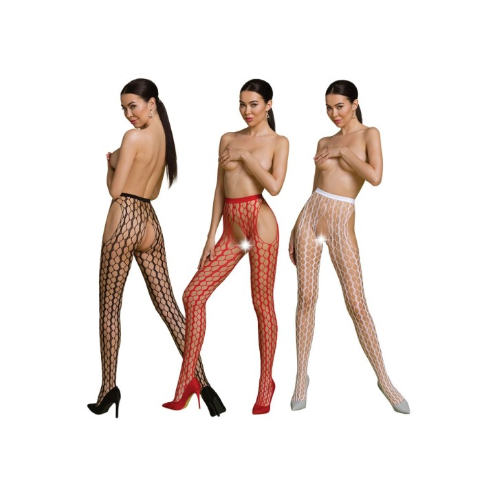 Eco Strumpfhose Ouvert S007 Weiss von Passion Eco Collection | Fesselliebe.de