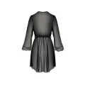 Amberly Size Plus Peignoir Schwarz von Passion Size Plus
