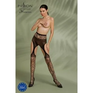 Eco Straps-Strumpfhose S005 schwarz von Passion Eco Collection kaufen | Fesselliebe